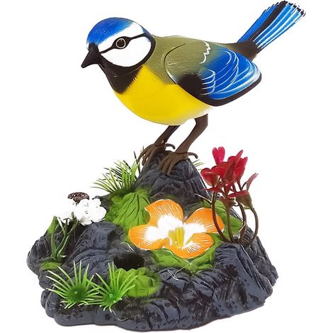 Oiseau Artificiel - Jouet Électrique à Commande Vocale - Ornements pour Cage à Oiseaux - 1 Pièce (1/5)
