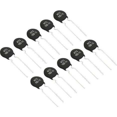 10pcs NTC Thermistances Résistances 10 Ohm NTC10D-13 Noir (1/5)