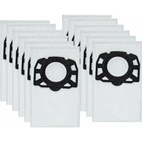 Sac pour aspirateur,12 sacs d'aspirateur 357 pour Kärcher KWD1, KWD2, KWD3,WD2 Plus, WD3,SE 4001, SE 4002, 2.863-006.0 (1/4)