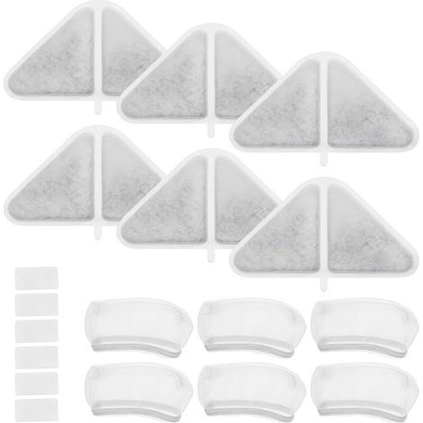 Packung mit 18 Ersatzfiltern für Katzentrinkbrunnen - Aktivkohlefilter, kompatibel mit 1,8-Gallonen- (7-Liter-) Trinkbrunnen für Hunde und Katzen (1/4)