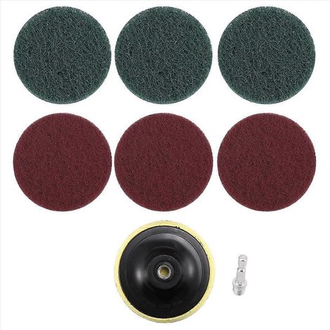 Lot de 5 Brosses de Nettoyage pour Perceuse 10 cm, Brosse à Récurer Carrelage, Kit de Nettoyage avec Tampons Abrasifs pour Surface (1/5)