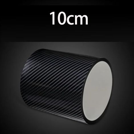 (5 m,10 cm) Bande de protection de seuil de porte de voiture en fibre de carbone,anti-rayures,noire (1/3)