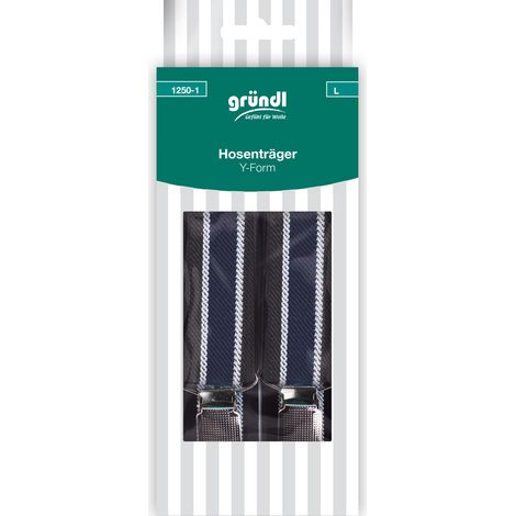 Gründl Hosenträger schwarz-weiß-blau Handarbeit