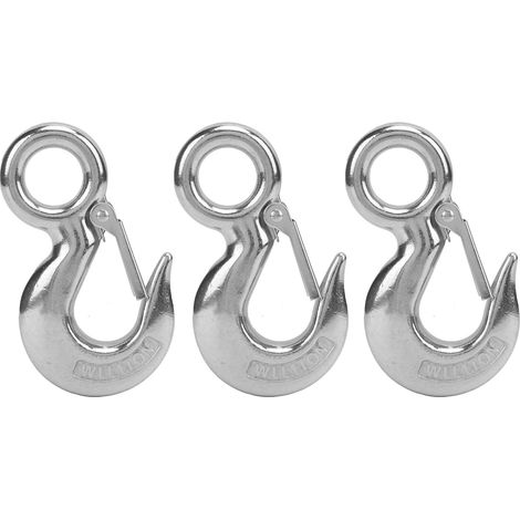 3 pièces Crochet Œil de Levage à Verrou de Sécurité, Acier Inoxydable Marine, Crochet d'Élingue de Levage 1T (1/5)