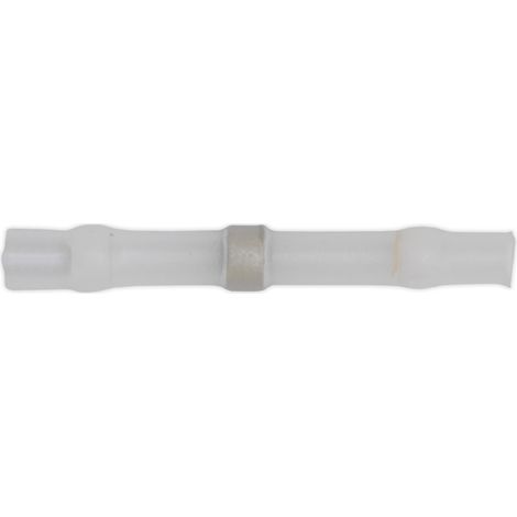 Sealey Heat Shrink Butt Connector Solder Terminal 24-22 AWG, White - Pack of 25 WTSSB25 (1/2)