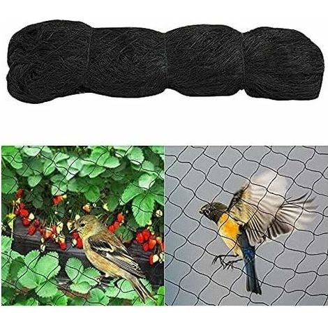 Filet anti-oiseaux 4m x 10m – Protection des arbres fruitiers et légumes – Résistant aux UV et à la corrosion – Installation facile (1/5)