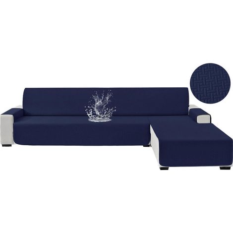 Wasserdichter Sofabezug L-Form 4-Sitzer, Ecksofa Überwurf Dunkelblau, Wendbar Rechts/Links (1/5)