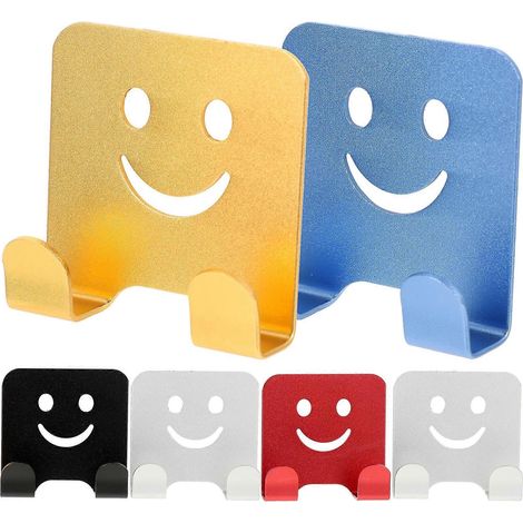 Lot de 6 crochets de porte arrière robustes pour suspendre vêtements et serviettes, sans traces et sans clous, pour une utilisation domestique (couleurs assorties)-M (1/4)