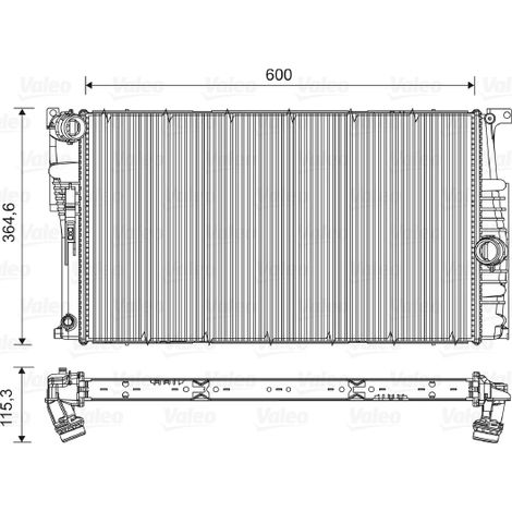 Radiateur, refroidissement du moteur Valeo 735453 BMW 17117600516 17118672102
