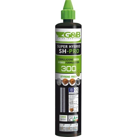 G&B SH-PRO 300 ANCORANTE CHIMICO RESINA PROFESSIONALE DA 300ml - 1 pezzo (Art. CC02)