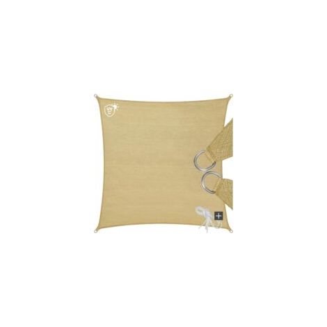 Sonnensegel mit UV-Schutz, inklusive Spannseilset – 4 x 4 m
