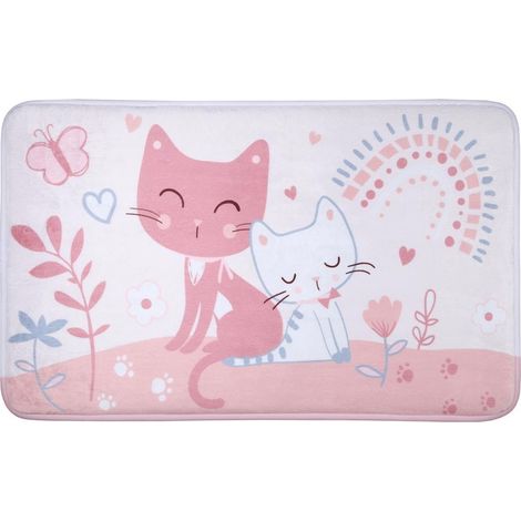 Tapis velours motif chats douceur et fantaisie 45 x 75 cm (1/3)