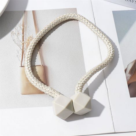 2 Pièces De Crochets Décoration Intérieure Pour Rideaux, Supports Pour Rubans De Rideaux, Accessoires Pour Rideaux, Beige, Magnétiques (1/5)