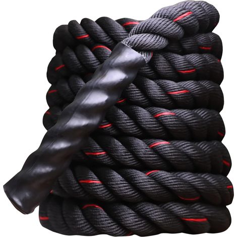 Wave Rope 9 m 12 m, Battle Rope 38 mm, Sport Bodybuilding Crossfit Rope for Training, Fitness, Exercise, Combat Rope