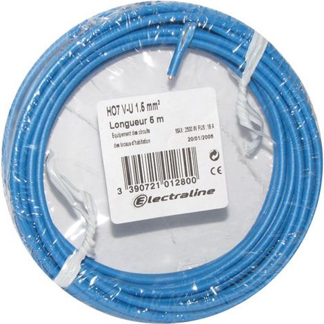 Cable H07VU 1x1,5 25m Azul Corona - Electraline