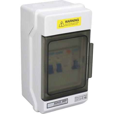 Disjoncteur bidirectionnel IP66, disjoncteur différentiel 40 A 30 mA + 2 disjoncteurs miniatures (6 A + 16 A), 230 V AU (1/5)