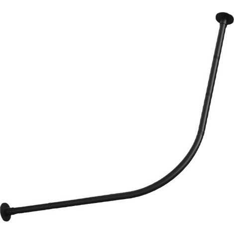 Tige de Rideau de Douche Arcuée en Acier Inoxydable - Modèle L Réglable 68-98 cm, Support de Séparation pour Douche et Bain (1/5)
