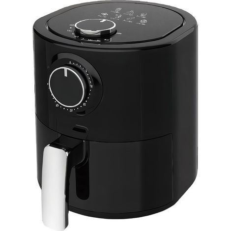 Freidora de Aire de 1000W con Cesta, Capacidad 4.5L y Temperatura Regulable.