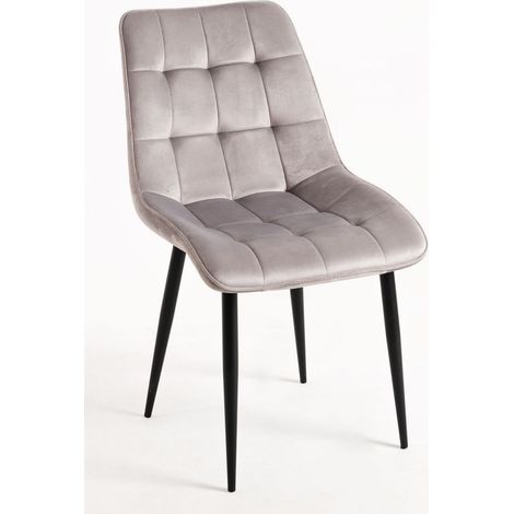 Sillas Comedor - Silla Cade Terciopelo - Gris