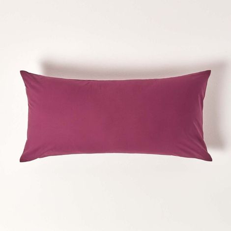 HOMESCAPES Plum Continental Egyptian Cotton Pillowcase 200 Thread Count, 40 x 80 cm - Plum