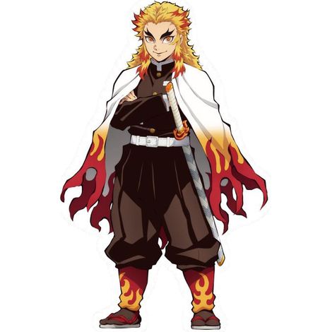 Lampara neon Kyojuro Rengoku Demon Slayer Kimetsu no Yaiba 40cm