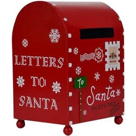 Mini boîte aux lettres de Noël en métal, boîte de rangement, accessoires de fête