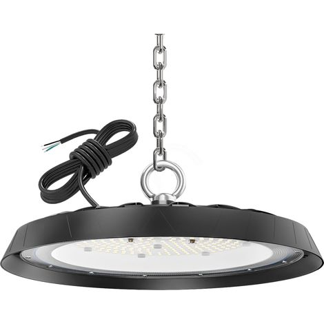 100W Eclairage LED Garage, 10000LM 6500K UFO Éclairage Plafonnier Lampe avec Chaine,Blanc Froid Projecteur LED Intérieur,120 LEDs IP65 Étanche Lumiere de Plafond pour Garage Entrepôt Gymnase (1/5)