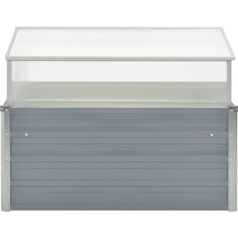 Serre 100 x 100 x 85 cm Grise Acier galvanisé CFW960958 (1/5)