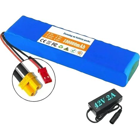 Batería de iones de litio, capacidad de 100 Ah, BMS integrado, cargador XT30-JST (1/2)