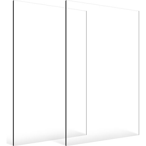 Mophorn 2er-Pack 24 x 48 Zoll Plexiglas-Acrylplatten, 1/8 Zoll klarer Kunststoff zum Basteln, Bilderrahmenglas, DIY-Display, leicht zu schneiden