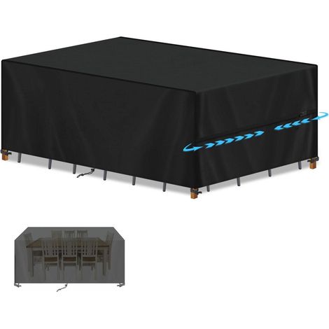 Gartenmöbel Abdeckung 220x90x80cm Wasserdicht Anti-UV 420D Oxford Schutzhülle (1/5)