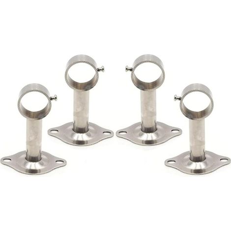 Tringle à rideau,4 Pièces Support Tringle à Rideau, Support Mural Support Tringle à Rideau, Utilisé pour Installer Tringles à Rideaux au Plafond et également Utilisé pour Installer des Tringles à Vête (1/5)