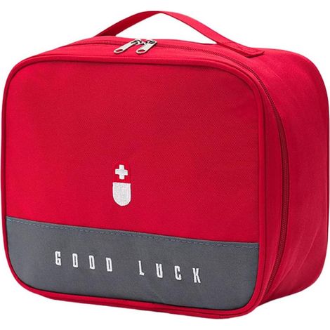 Leerer Erste-Hilfe-Kasten, tragbare medizinische Aufbewahrungstasche für Camping, Wandern, Reisen, große Notfalltasche für Zuhause und Outdoor-Aktivitäten