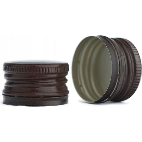 100 Flaschenverschlüsse, braun, 28 mm, 28 x 18 mm (1/5)