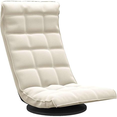 Maison Exclusive - Sedia da Pavimento Girevole Crema in Velluto (1/5)