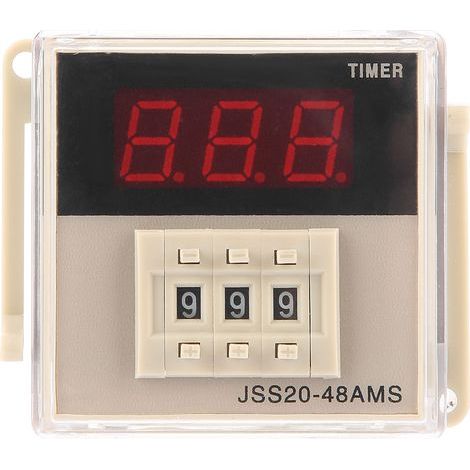 Relais Temporisateur à Affichage Numérique JSS20-48AMS, Délai de Mise Sous Tension 1-999s, 220V AC (1/5)