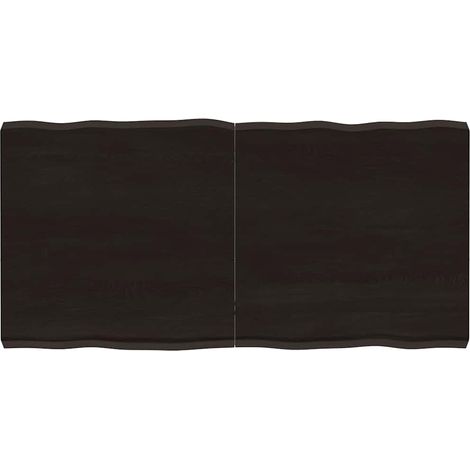 Tischplatte 120x60x(2-6) cm Massivholz Behandelt Baumkante