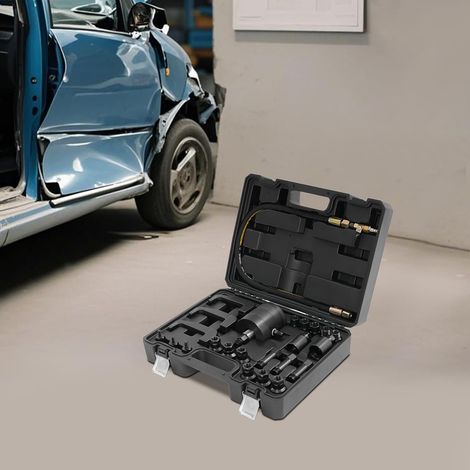 Extracteur d'injecteur, Extracteur d'injecteur pneumatique diesel - Kit complet avec 19 adaptateurs, 3 crochets d'extraction et marteau pneumatique (1/5)