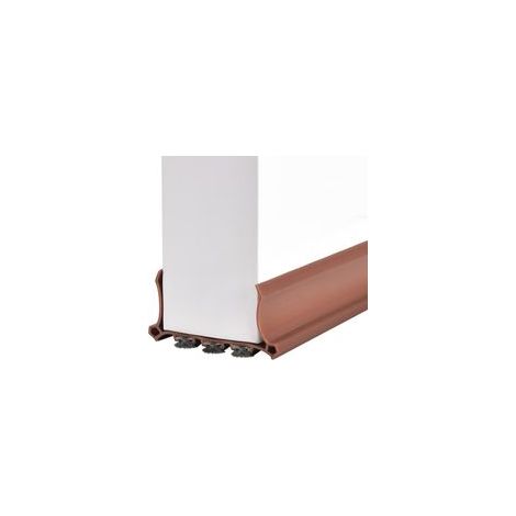 JSSEVN-Bas de Porte Isolant, 96 x 5cm Boudin de Porte,Adjustable, Isolant Phonique Thermique Bande D'ÉtanchéIté Anti Bruit PoussièRe Stop à L'Air Froid(Brun) (1/5)