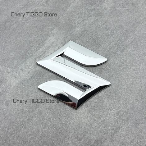 (10 cm Argent) Emblème autocollant logo pour calandre avant, capot et coffre arrière de voiture, compatible avec SUZUKI SX4 S Cross SWIFT Alto Alivio Landy Jimny iM 4 iK 2
