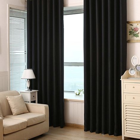 Tende oscuranti extra-spesse con anelli — Isolanti termiche — Ideali per soggiorni e camere da letto (100 x 215 cm) (1/5)