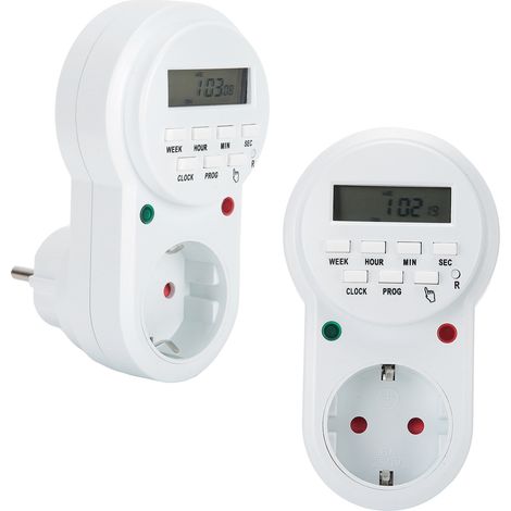 Prise Intelligente 16A avec Minuterie Numérique Programmable, Commutateur Cyclique, Fiche UE 250V (1/5)
