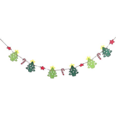 1 ensemble de guirlandes de Noël à suspendre, décorations de fête sur le thème des drapeaux (1/2)