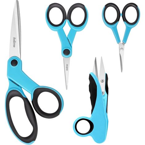 Ciseaux Couture, Ciseaux à Tissu avec Lame Tranchante en Acier Inoxydable, y Compris Ciseaux à Coudre, Ciseaux à Broder, 4PCs (1/5)