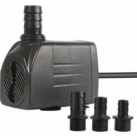 Tauchpumpe, 1500 l/h Aquariumpumpe mit extrem leisem Design, 2 m hohe Teichpumpe für Aquarien, Aquarien, Gärten, Springbrunnen, Hydrokultur, Teiche und mehr, Lon