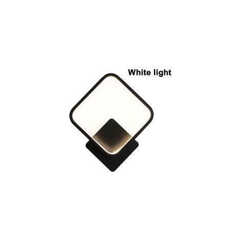 Wandleuchte Indoor LED quadratischer Wandstrahler 12W für Wohnzimmer Schlafzimmer Flur Treppenhaus Nachttischlampe Schlafzimmerdekoration(Schwarz, Stil 2) (1/5)
