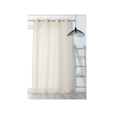 Voilage tendance jute crème - 150x240cm - Crème (1/3)