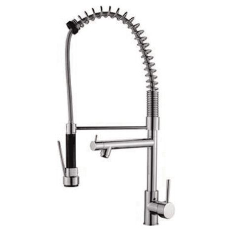 Grifo Monomando Fregadero Columna Industrial Doméstico Plus cromo. 68cm(alto) 25cm(largo). (1/2)