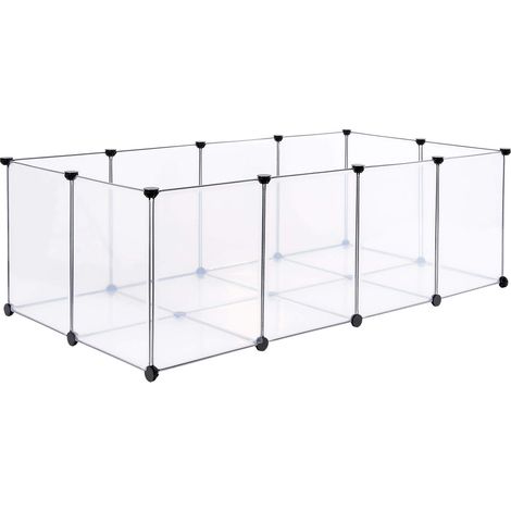 lionto Recinto plastica recinto interno modulare cancello animali piccoli 145x74x47 cm (1/5)