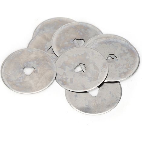 Lot de 10 lames de coupe circulaires rotatives en acier inoxydable de 45 mm, pour la couture.